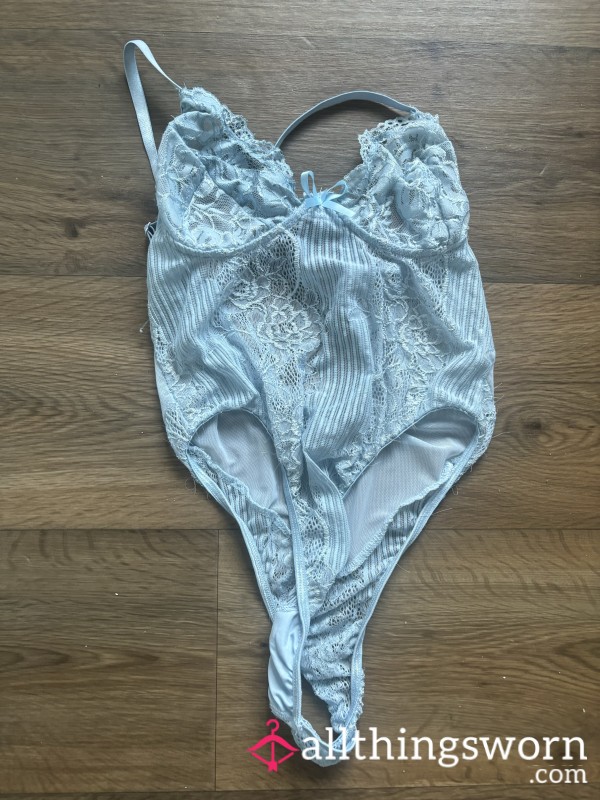 Lace Blue Bodysuit Size M