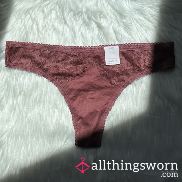 Ruby Lace Detail Thong