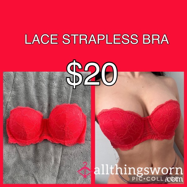 LACE STRAPLESS BRA