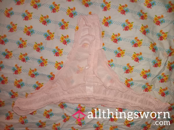 Lace White Thong