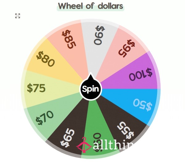 Large Drain Game For Pay Piggies - Findom Wheel