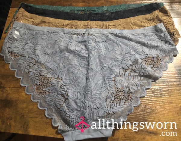 Large Smooth Lace Back Panties - Includes US Shipping & 24 Hr Wear -
