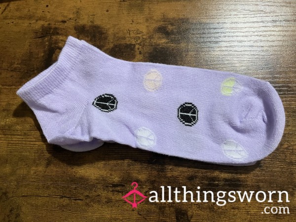 Lavender Peace Sign Ankle Socks - Includes US Shipping & 24 Hr Wear