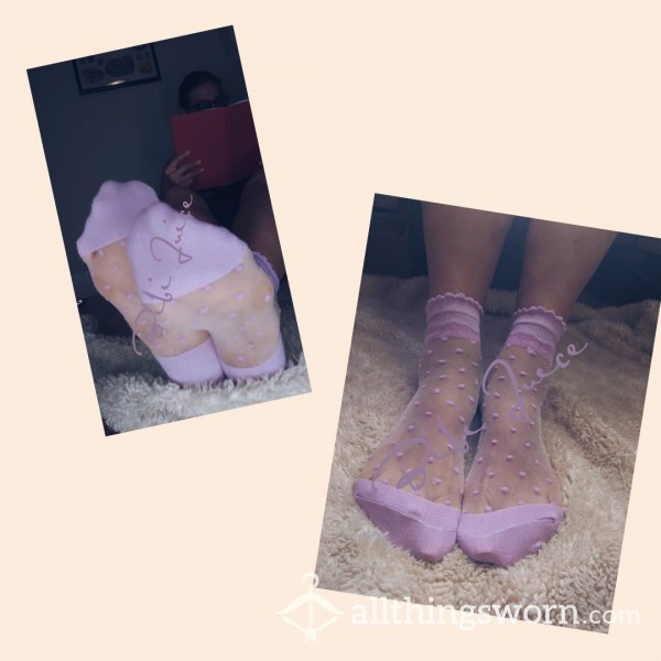 Lavender Sheer Sexy Socks