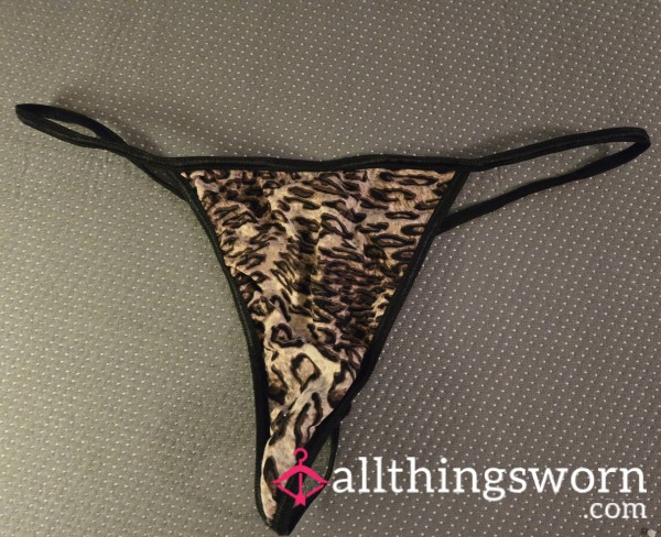 Leopard Print Thong