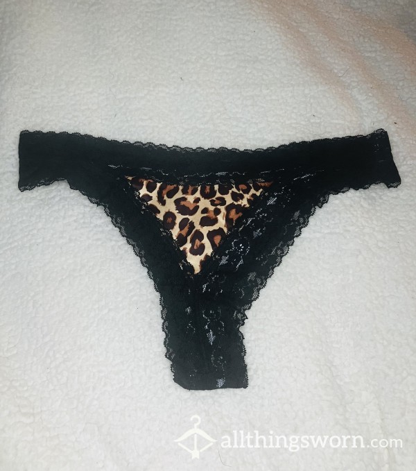 Leopard Print Thong! Size M