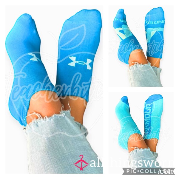 Light Blue Under Armor Ankle Socks