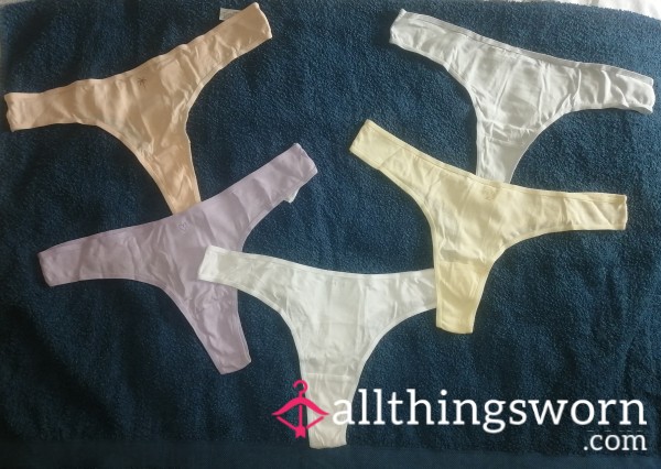 Light PastelColoured Cotton Thongs Medium