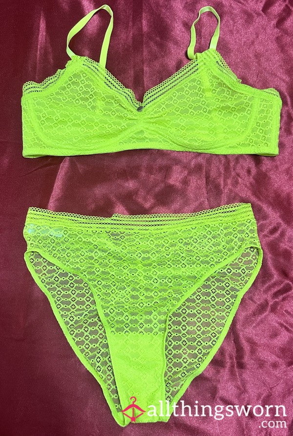 Lime Green Bra Panty Set