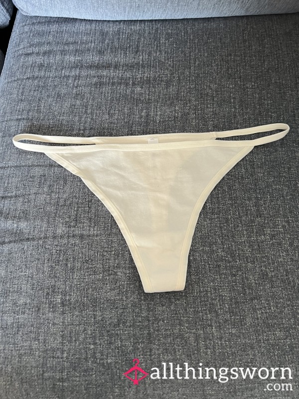 White Cotton Gstring♥️