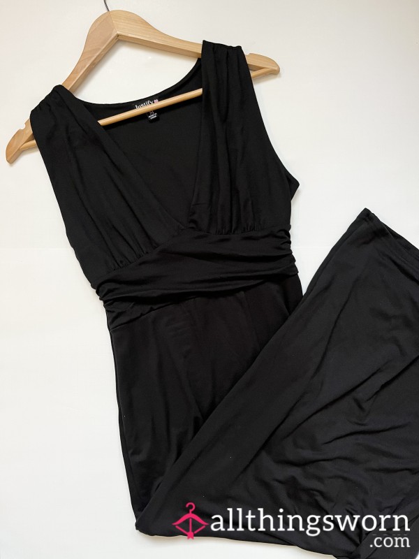 Long Black Tight Fitting Dress