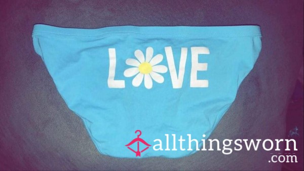 "Love" Blue Panties