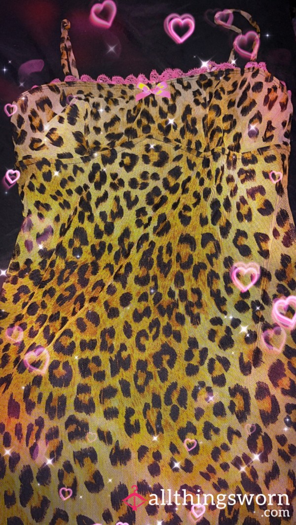 (M-L) Leopard Cheetah Body Slim Tight Dress 🐆