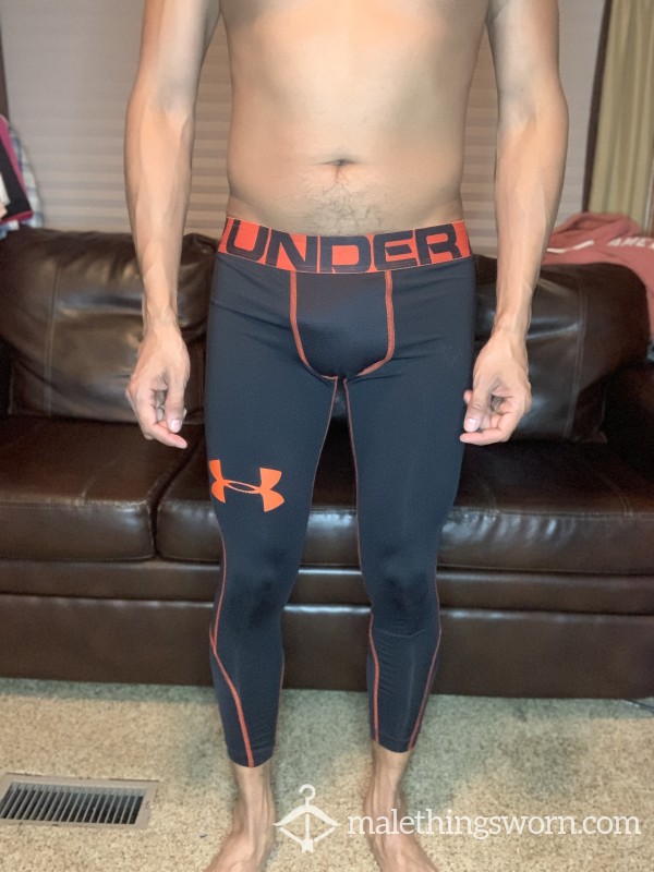 M UA Orange/black Tights