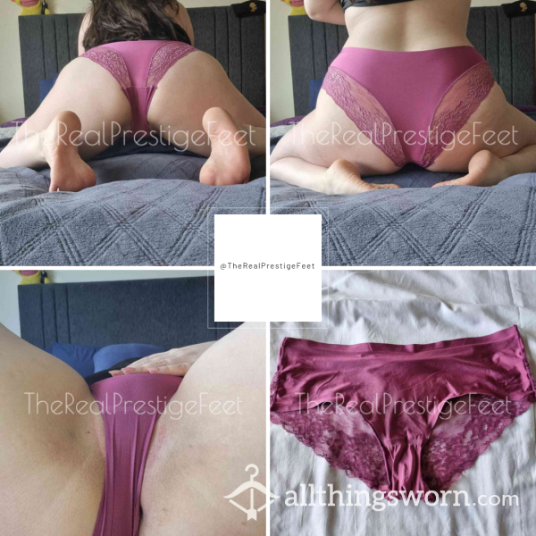 Magenta Silky Feel With Lace Trim Knickers | Size 1XL | Standard Wear 48hrs | Includes Pics | See Listing Photos For More Info - From £16.00 + P&P