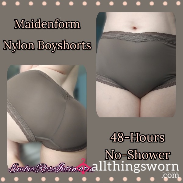 Maidenform Cocoa-Colored Nylon Boyshorts