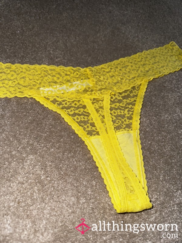 Mellow Yellow Lace Thong // Sexy & Delicious // 24 Hours Wear And FREE Delivery 🚚
