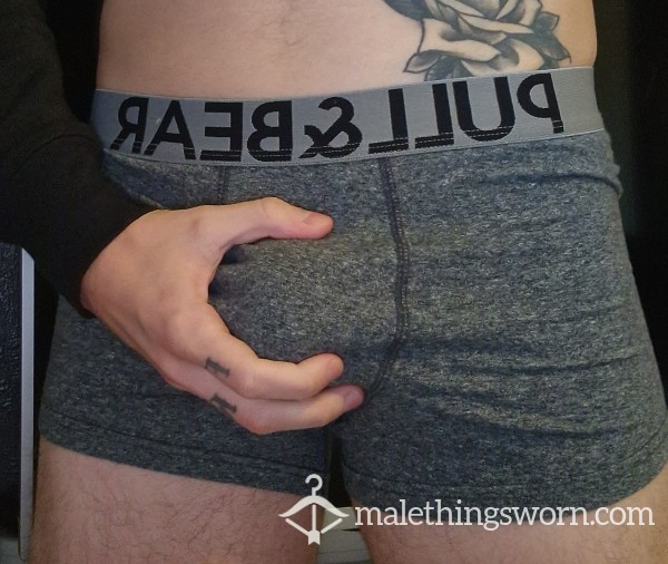 Mens Grey Pull&bear Medium Boxers Used