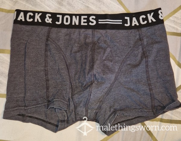 Mens Medium Grey Jack&Jones Boxers Unwashed