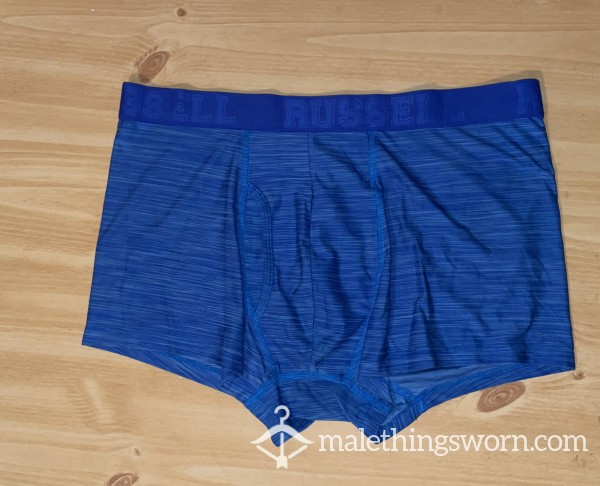 Men's Russel Blue Boxer Briefs (L)