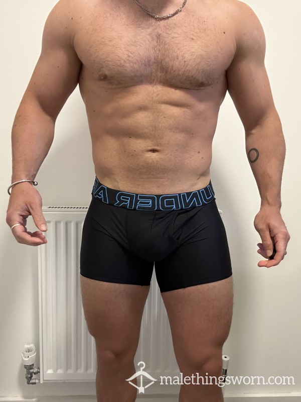 Mens Under Armour Boxers Polyester Blue🔥