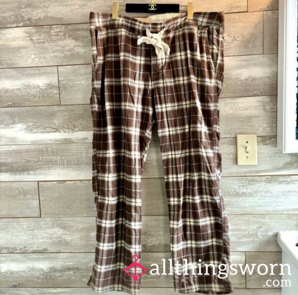 Men’s Vintage Abercrombie &- Fitch Cotton Plaid Sleep Pants