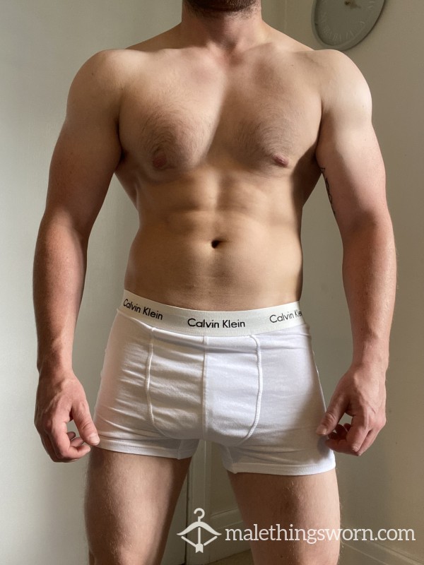 Mens White Calvin Klein Boxers