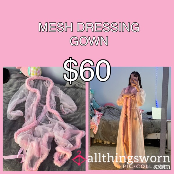 MESH DRESSING GOWN