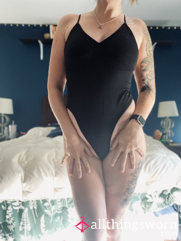 MILFY All Day Wear Black Thong Bodysuit