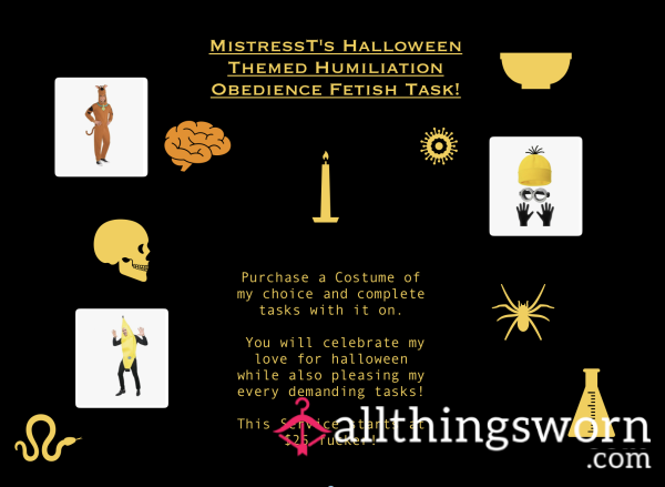 👁️ 🎃 🕯️ MistressT's Halloween Themed Service: Wear A Costume And Perform Tasks 🫰