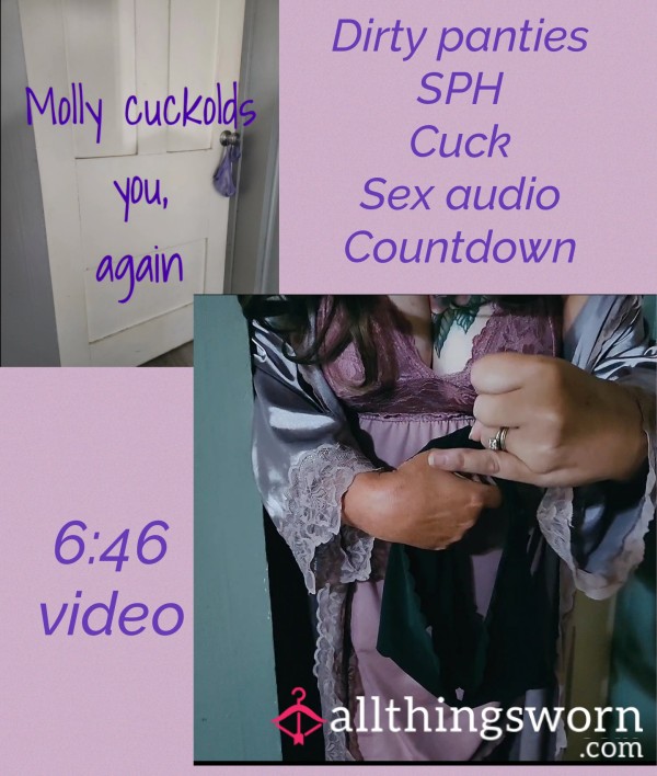 Molly Cuckolds You Again With Her Bull - Hear Me Cum With A Real Alpha While You Listen And Jerk Off Outside Our Bedroom Door - POV - Cuck - Light SPH - Countdown - 6:46 Video