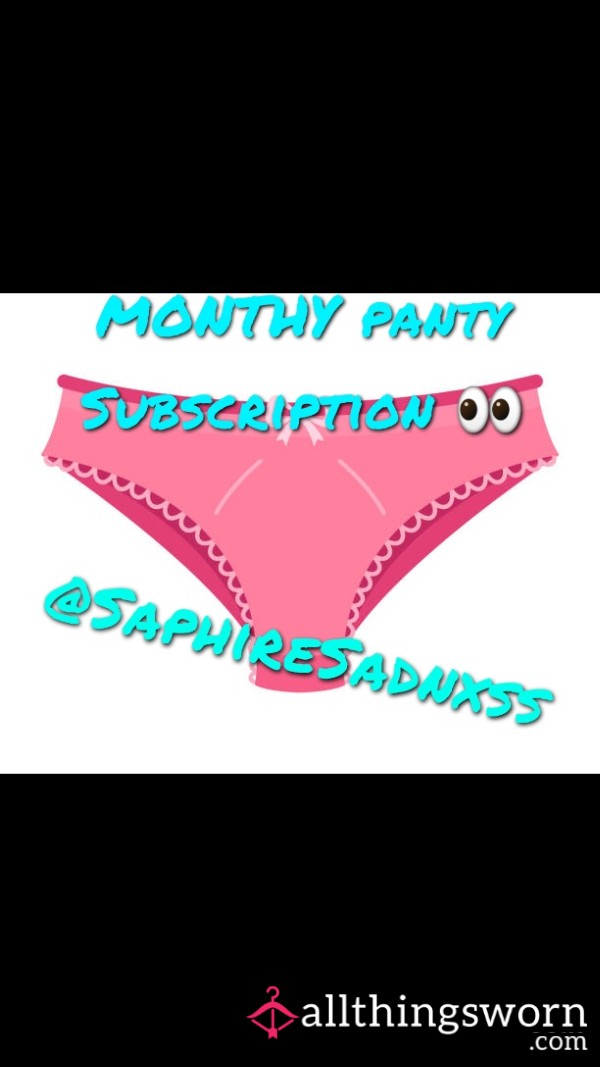 Monthy Panty Subscription 💜
