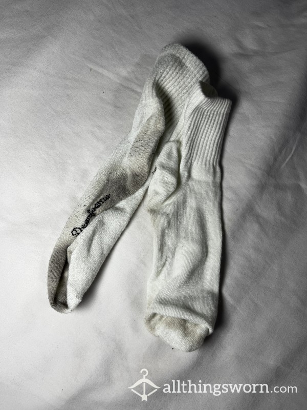 1 Year Old White Calf Socks