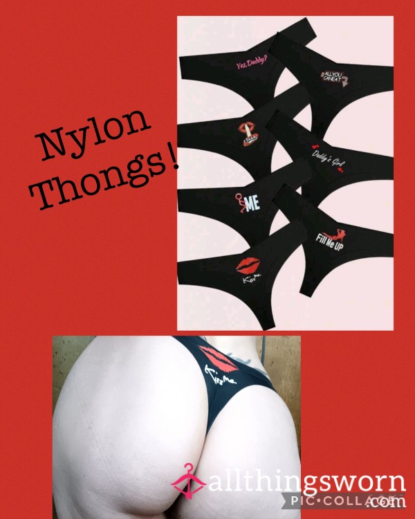 Naughty Nylon Thongs