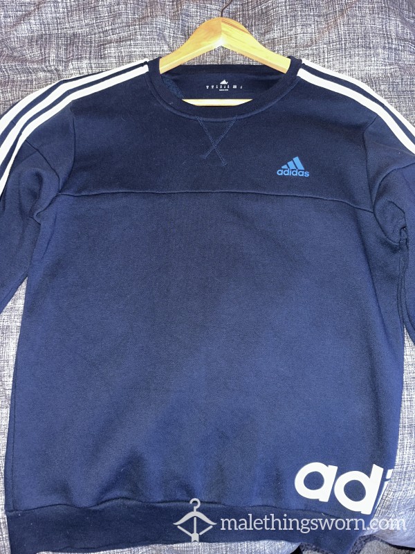 (SALE - £12 Off) Navy Blue Adidas Jumper/Sweatshirt - Size M