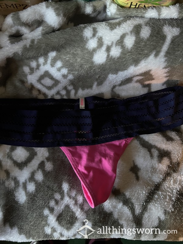 ***reserved*** Navy Blue And Pink Thong