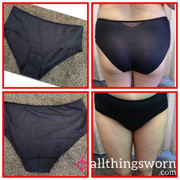 Navy Cotton Knickers