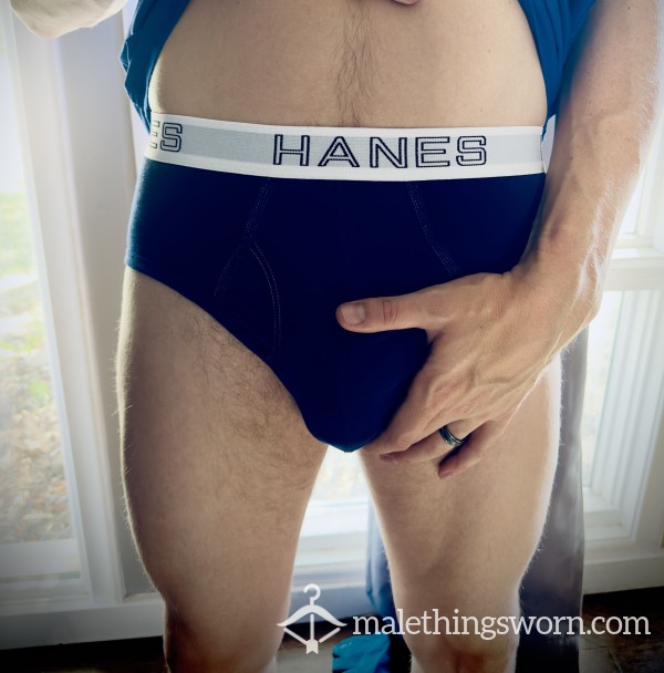 Hanes Briefs - I’ll Make Sure They’re Filled With The Scent Of My Musky Cock And Balls And My Ripe Ass