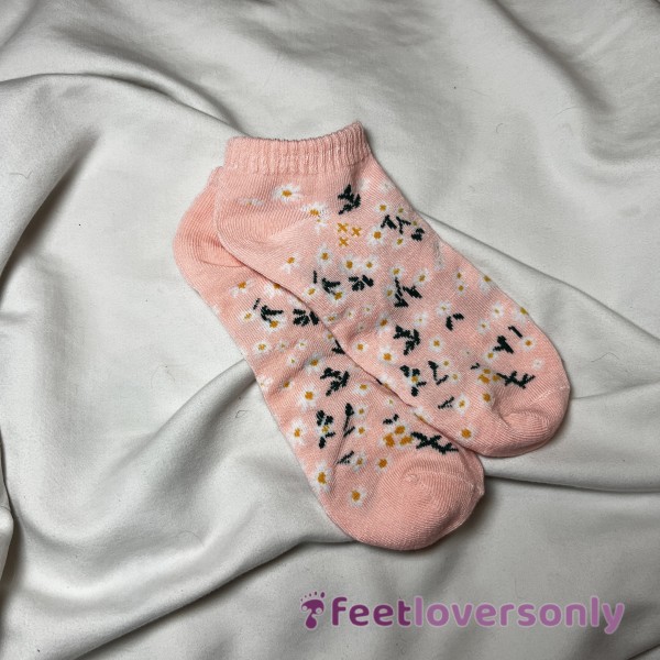 New Pink Flower Socks