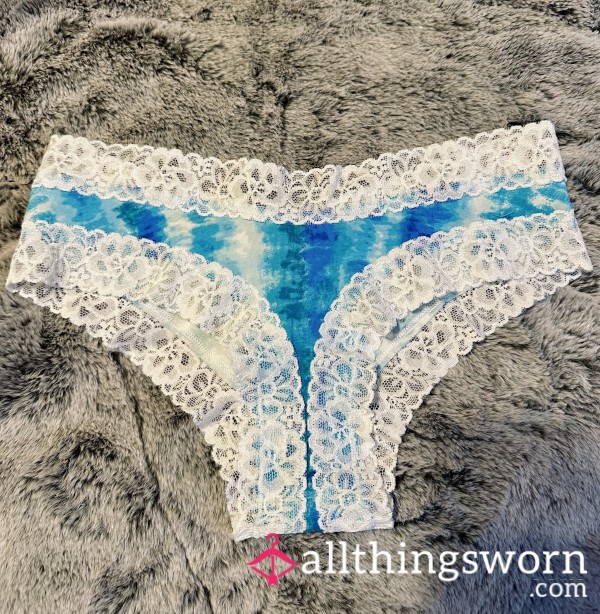 New & Ready For Custom Experiences – Lace-Trimmed Tie-Dye Cheeky Panties