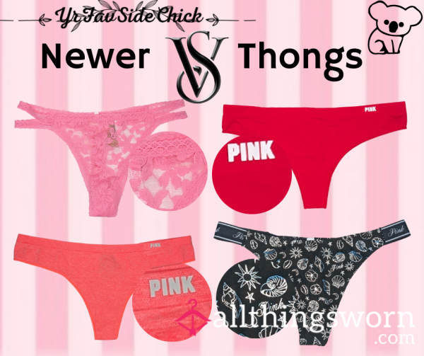 Newer PINK Thongs (#9-12) 💗