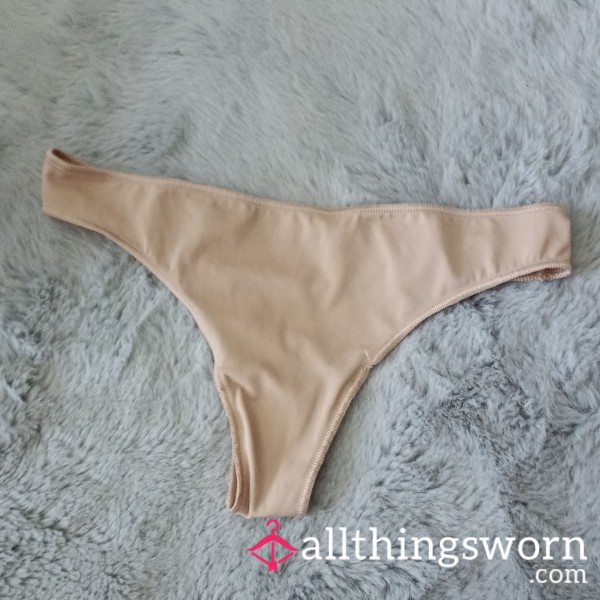 Nude Colored Microfiber Thong