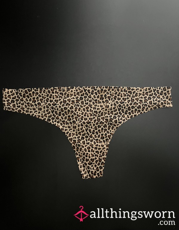 Nylon Leopard Thong