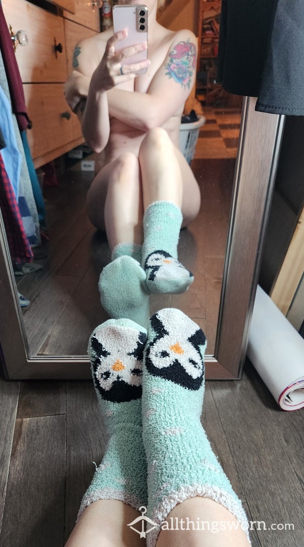 Penguin Character Old Fleece Socks