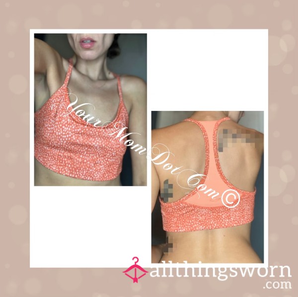 Old Stretched Out Orange Reversible Sports Bra