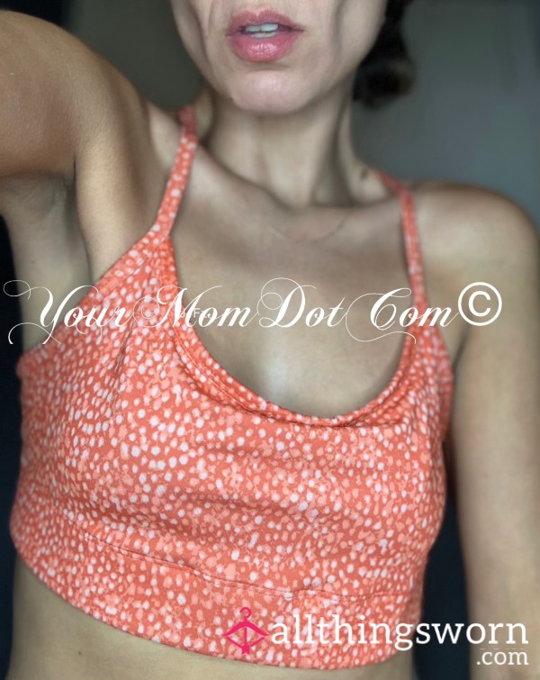 Old Stretched Out Orange Reversible Sports Bra