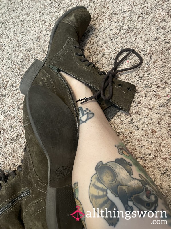 Green Combat Boots