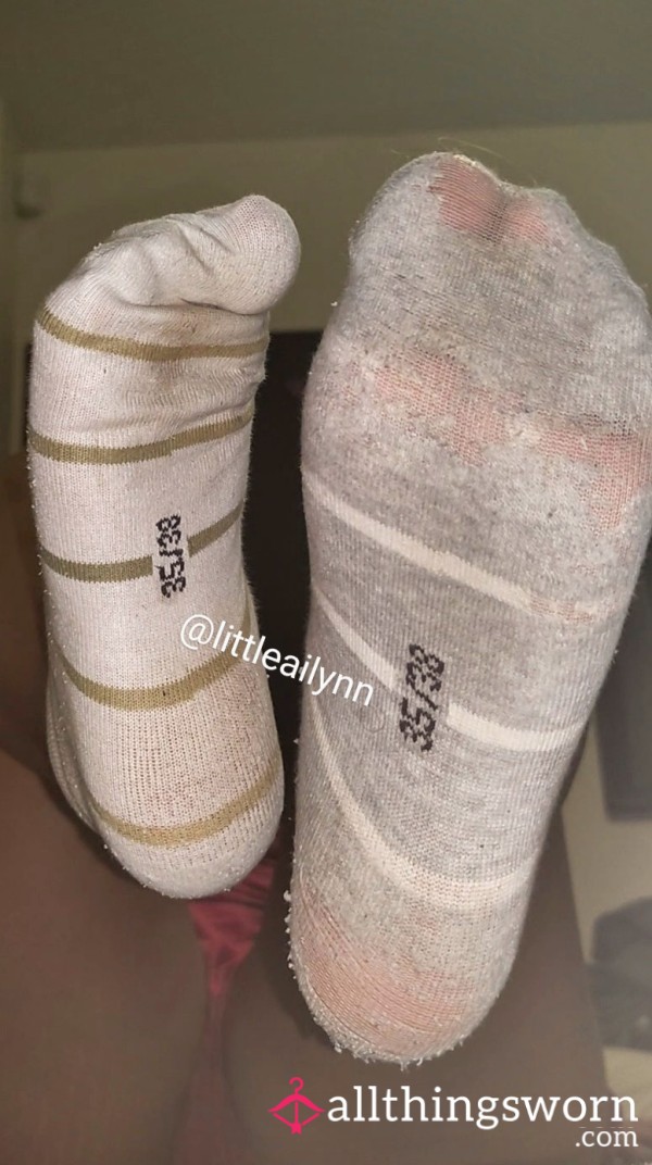 ONE OF A KIND LISTING! Come To See Why! Well-worn H&M Cotton Socks. Be The First To Sniff ME! Shipping Included