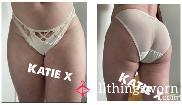 Part Satin White Knickers