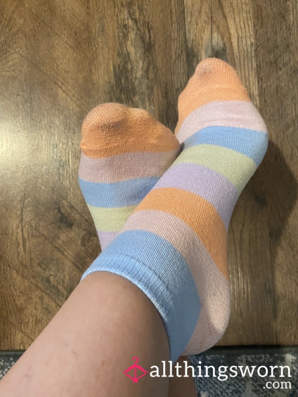 Pastel Color Striped Socks